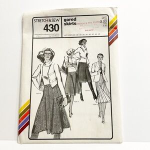 Vintage 1979 Sewing‎ Pattern Stretch & Sew Ann Person Women Gored Skirts 430